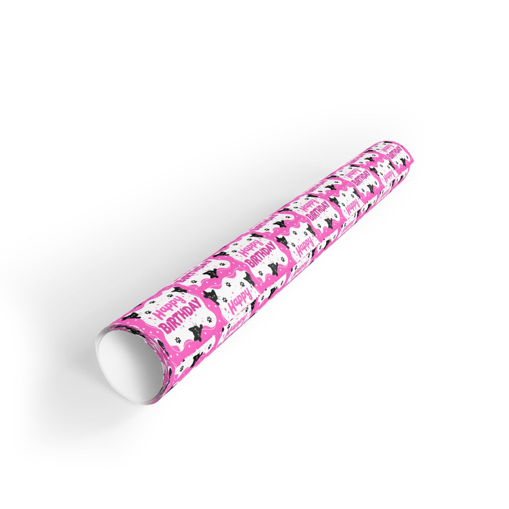 Pink Kitty Birthday Wrapping Paper Roll – Perfect for Gifts and Parties