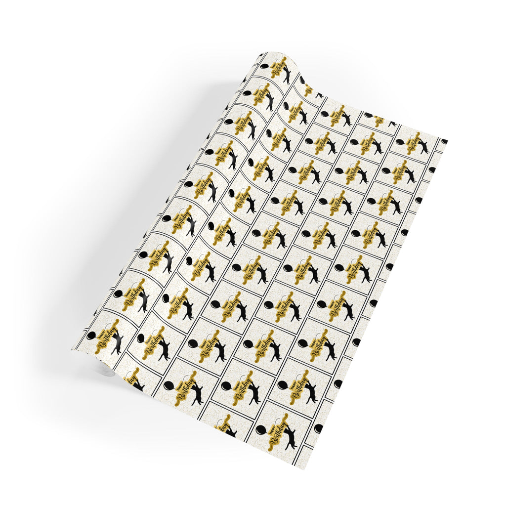 Happy Birthday Kitty Gift Wrapping Paper Rolls, 1pc with Balloons
