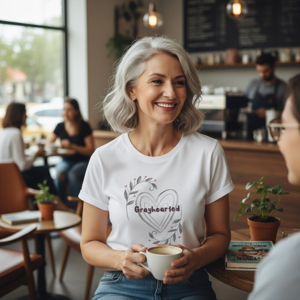 Grayhearted Women's Triblend Tee - Floral Heart Design