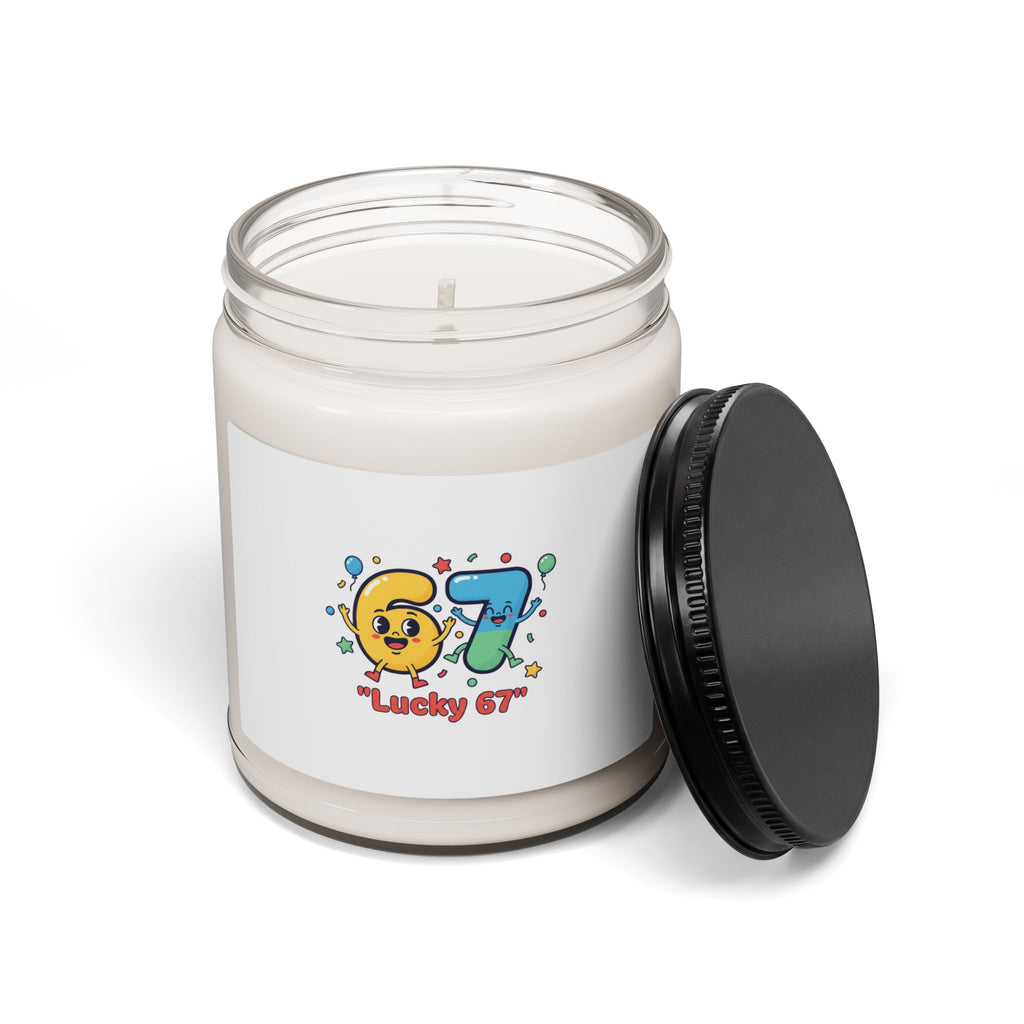 67 Meme Number Candle | Scented Soy Candle, surreal absurdist humor