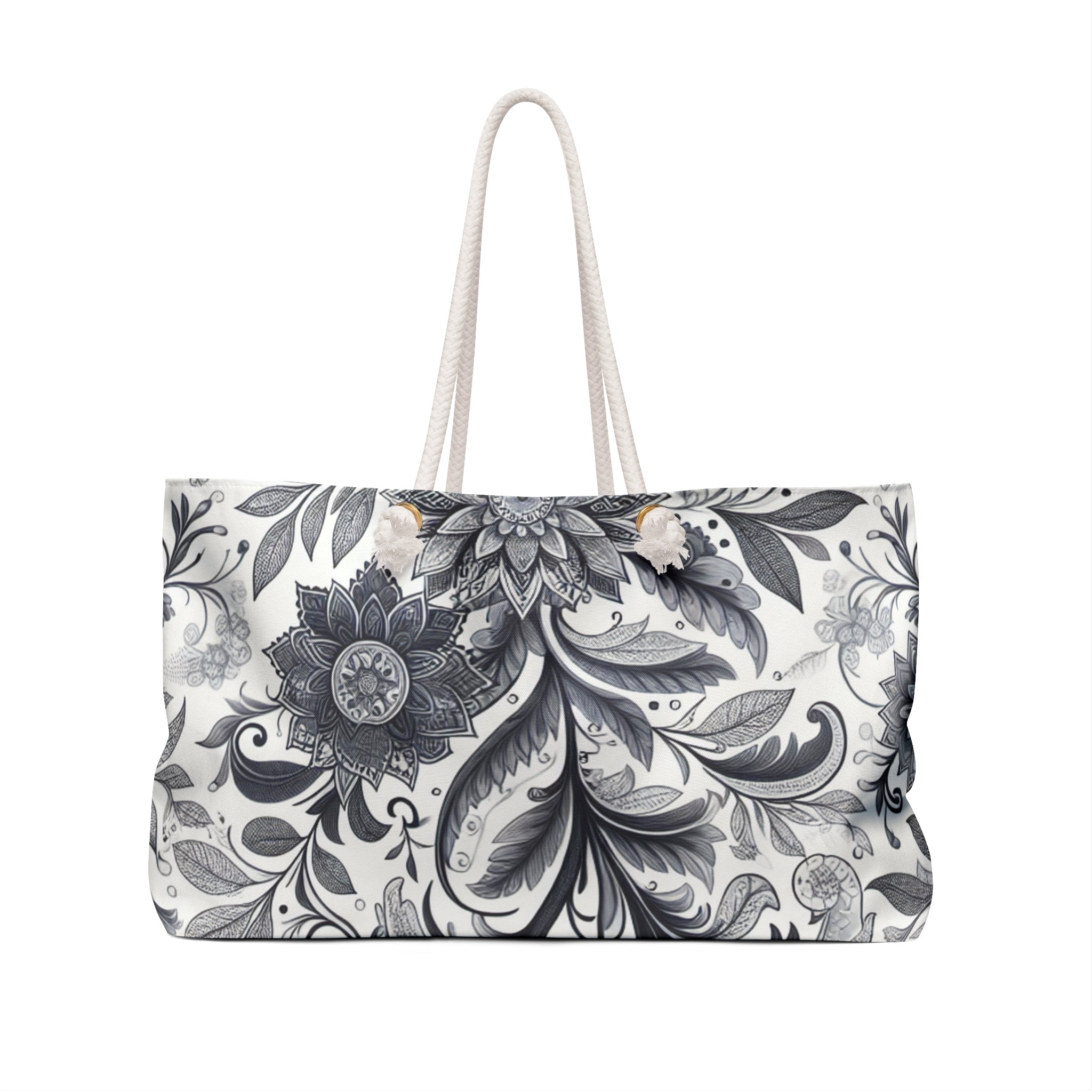 Floral Print Weekender Bag, Stylish Tote for Travel, Beach, Gym, Overnight Stay, Perfect Gift for Her