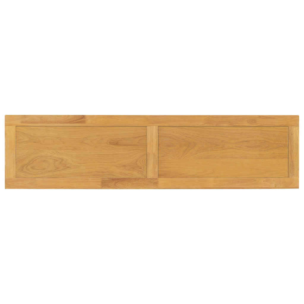 U_STYLE Vintage Wood Grain Console Table with Bottom Shelf and Four Vase Legs, Suitable for Entryway, Hallway, Living Room, Bedroom