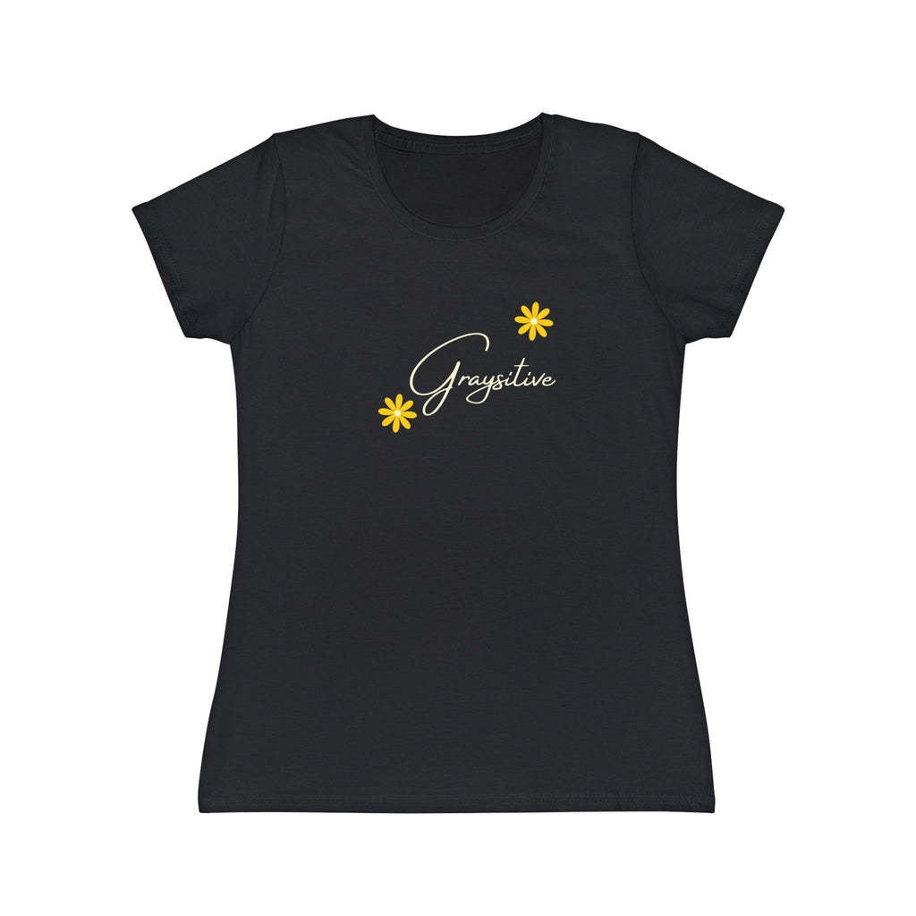 Women's Iconic T-Shirt graysitive with flowers