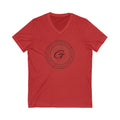 Unisex Jersey Short Sleeve V-Neck Tee Gray word puns