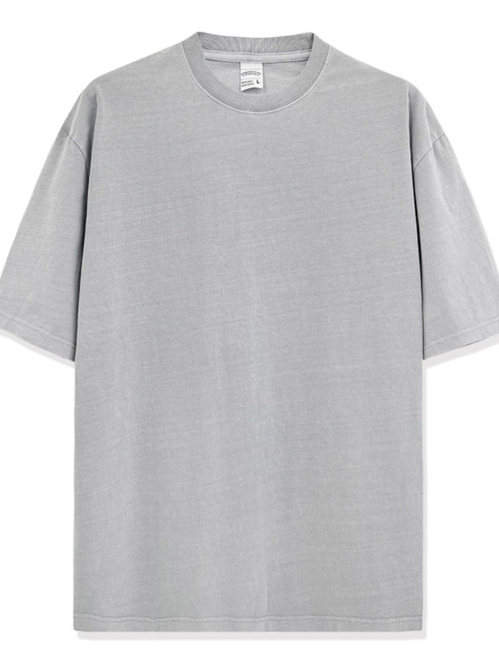 Round Neck Washed T-Shirt Plus Size