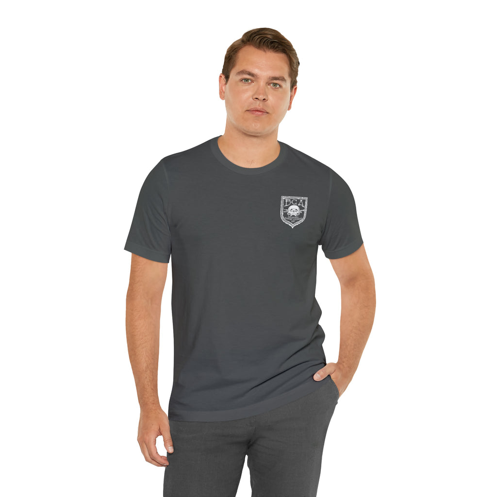 Flippers, Binoculars and Radio Frog - Back Print - Short Sleeve Tee