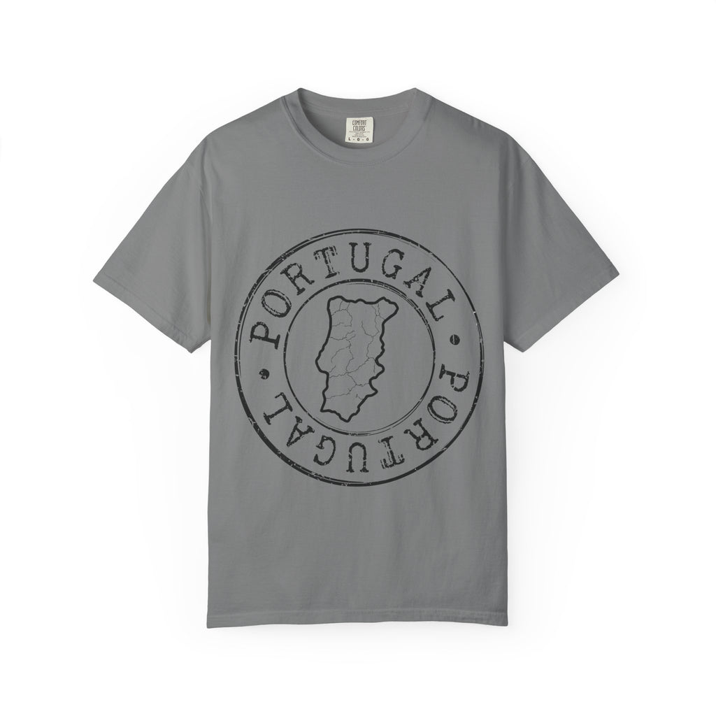 Portugal Map Stamp T-Shirt | Vintage Circular Badge