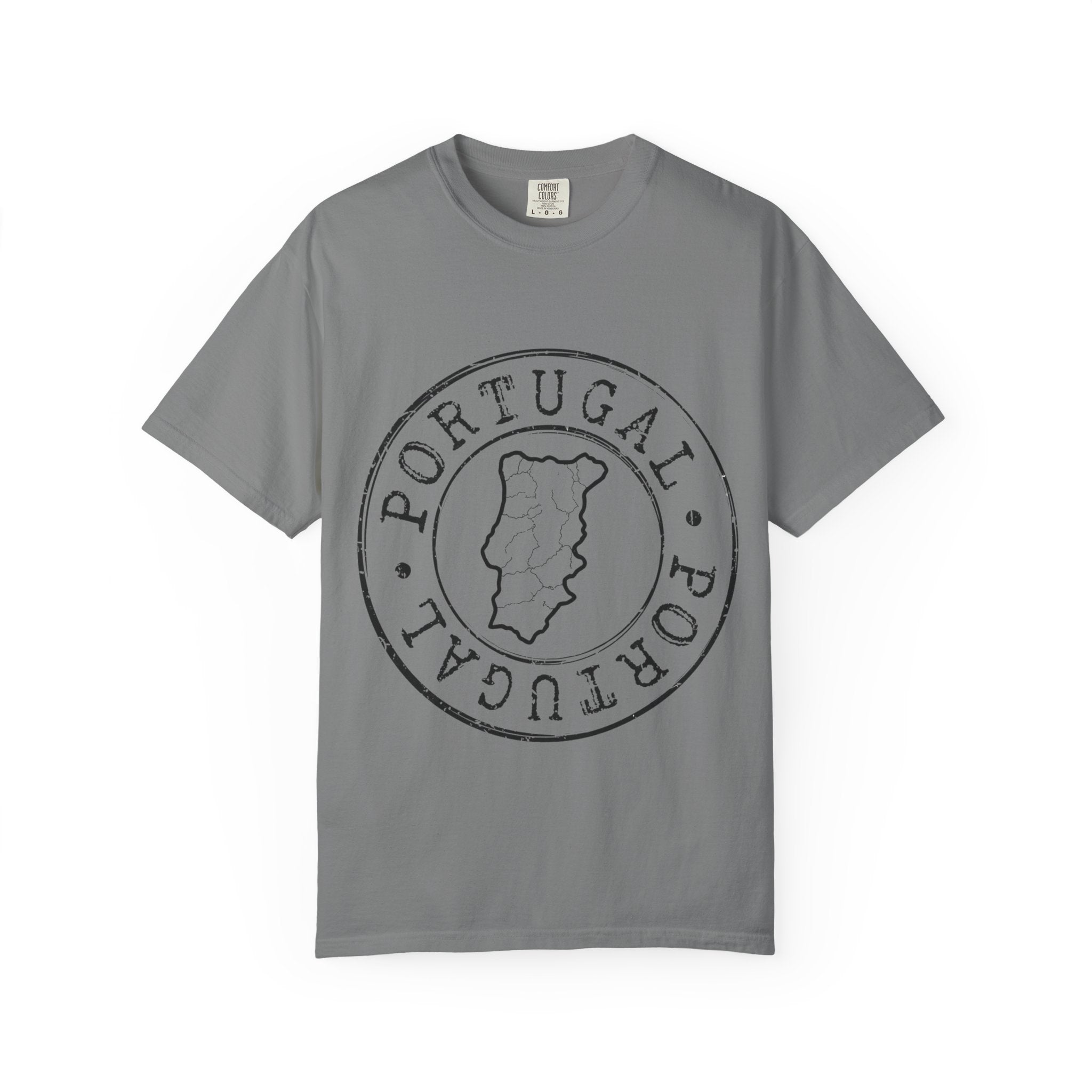 Portugal Map Stamp T-Shirt | Vintage Circular Badge