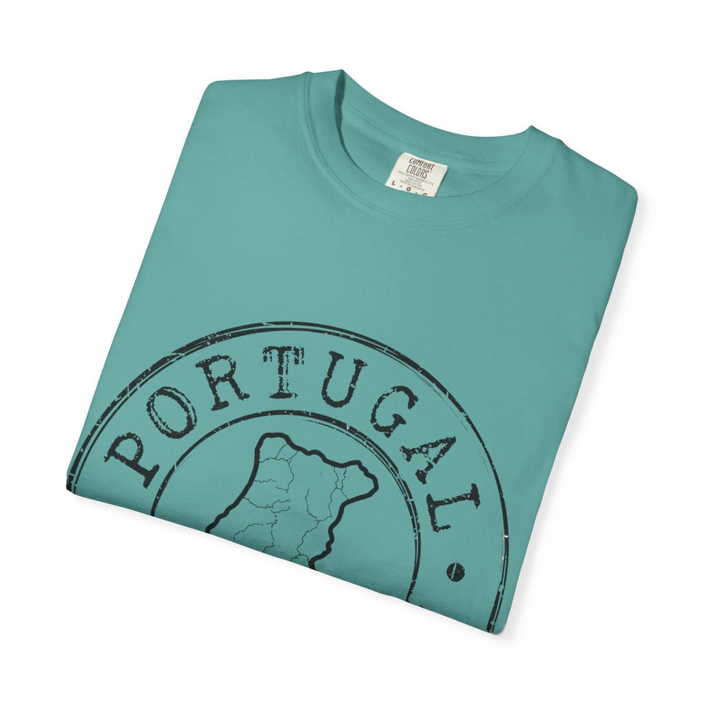 Portugal Map Stamp T-Shirt | Vintage Circular Badge