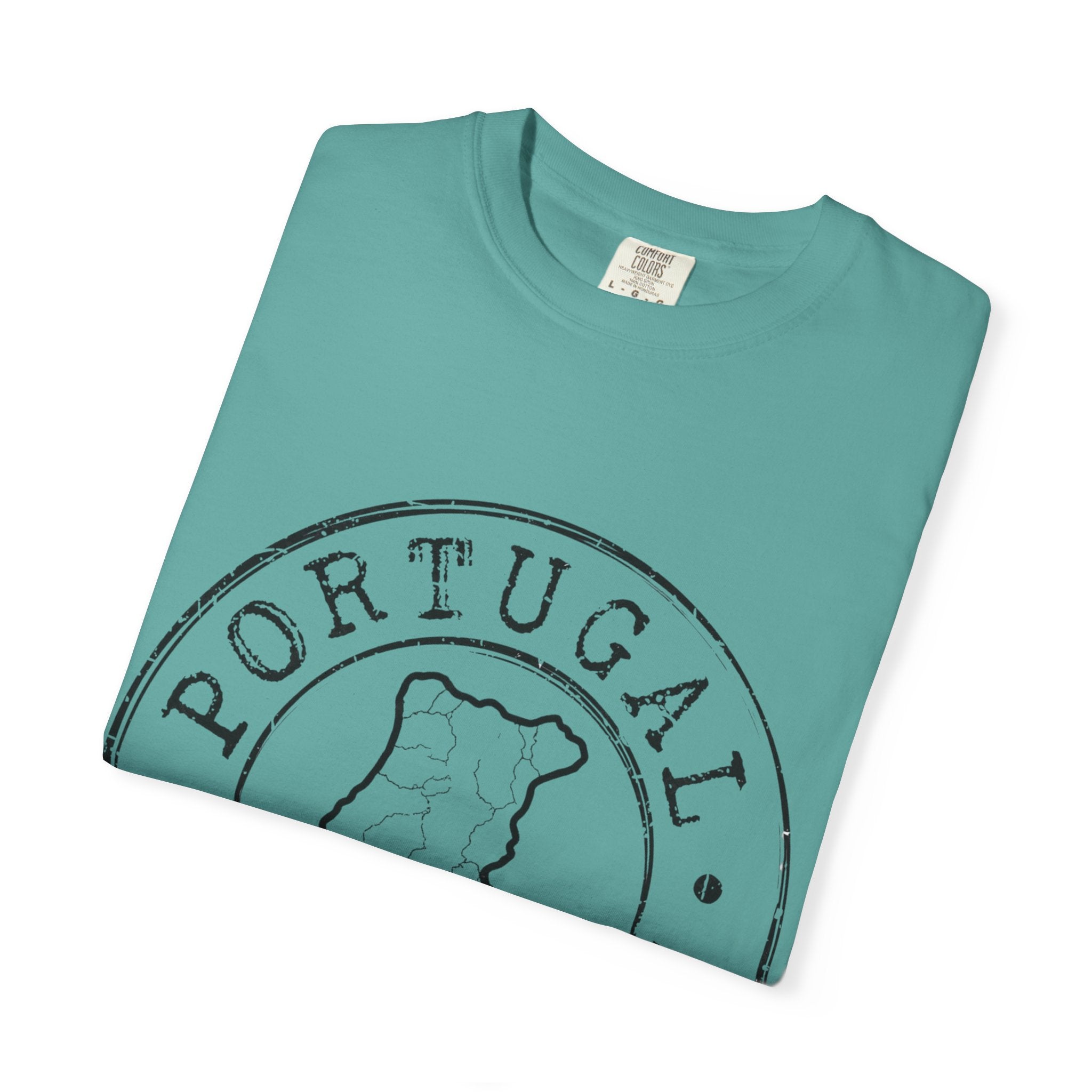 Portugal Map Stamp T-Shirt | Vintage Circular Badge