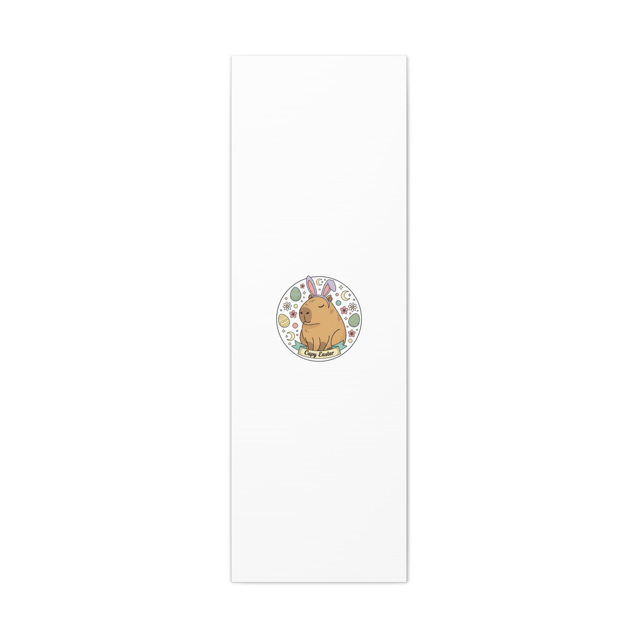 Capy Easter Canvas, pastel bunny aesthetic | cottagecore spring wall art