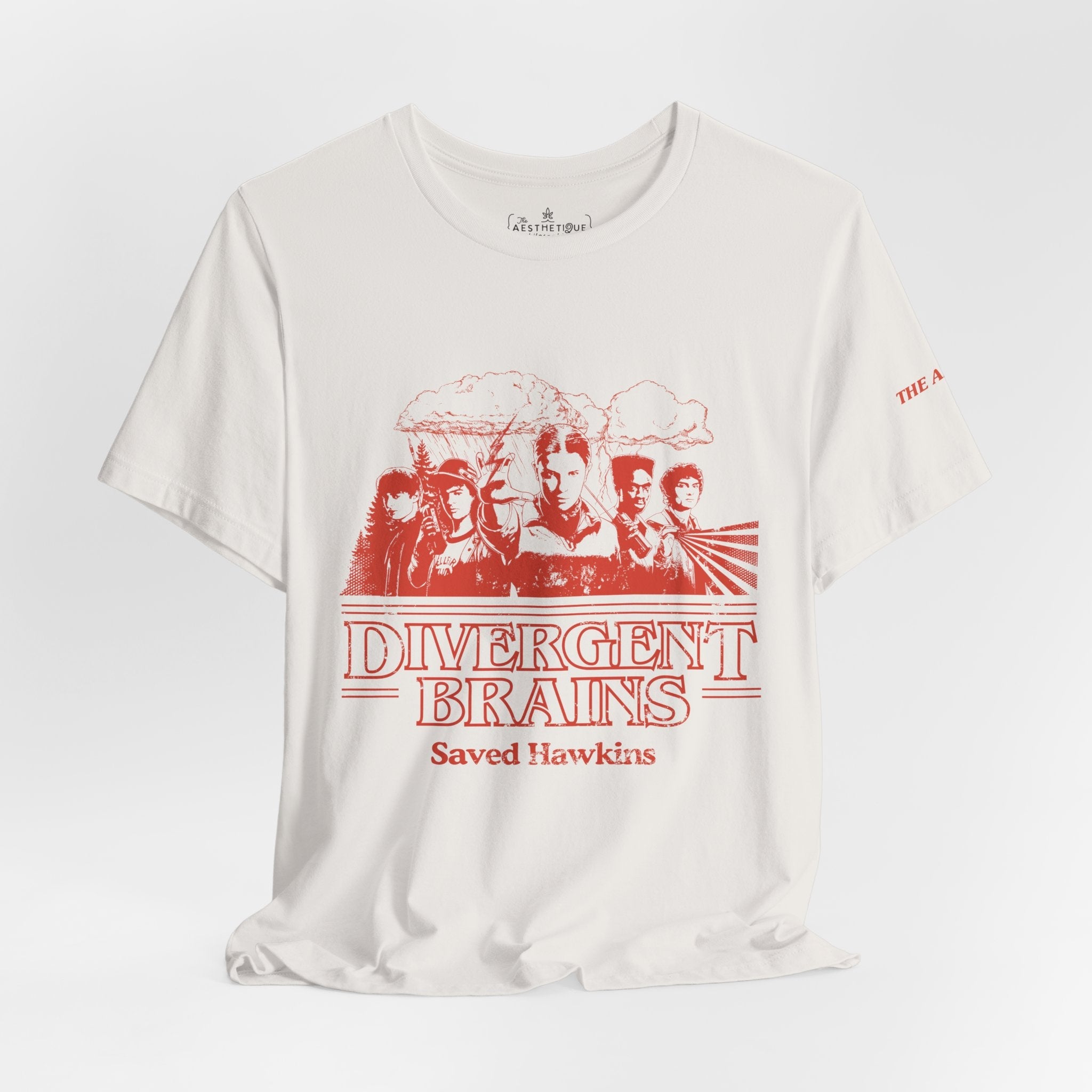 Divergent Brains Saved Hawkins - Adult Unisex Jersey Tee