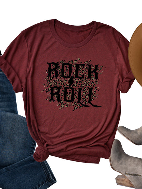 Rock and Roll Leopard Tee 1667