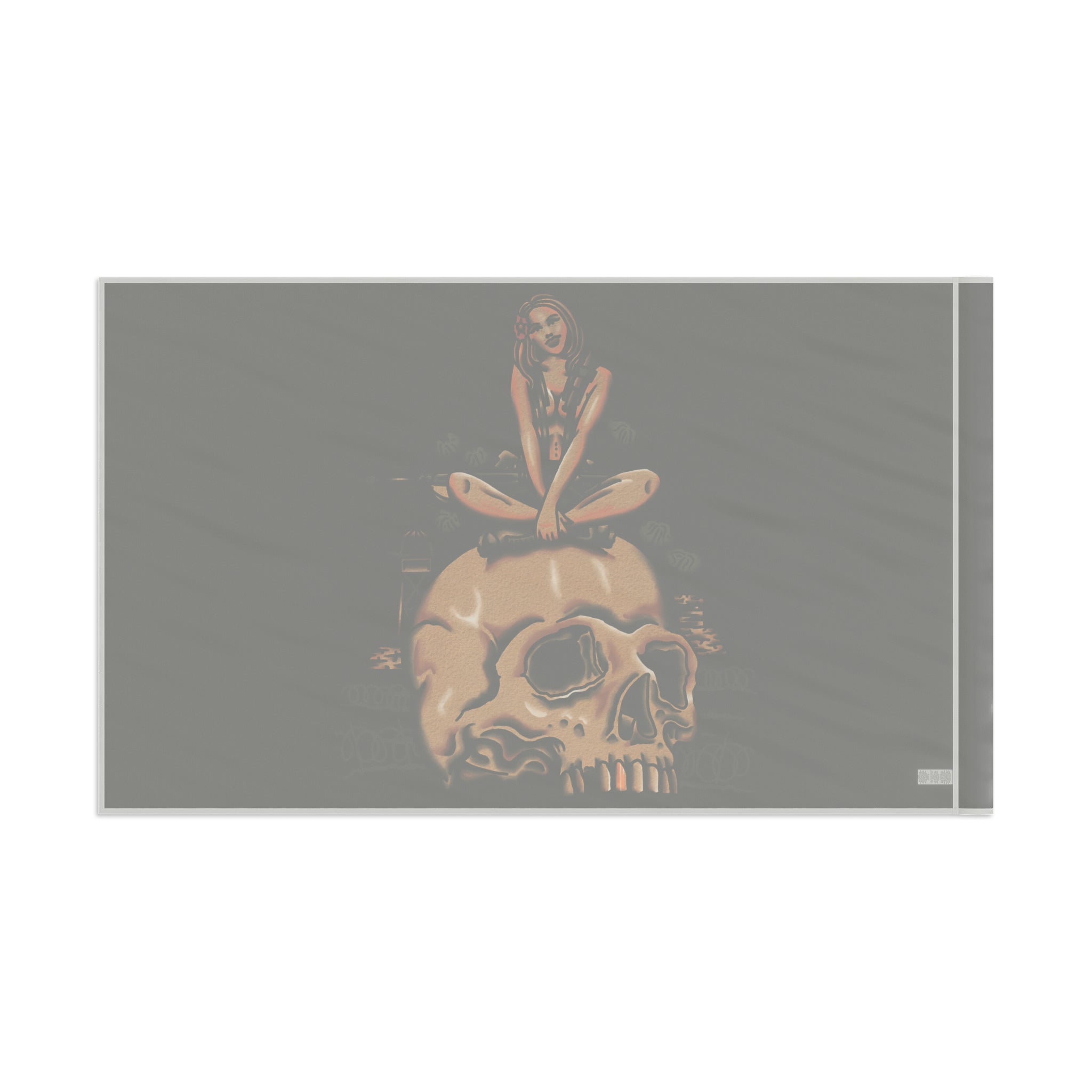 Infantry Vietnam Pin-Up On Skull - Flag