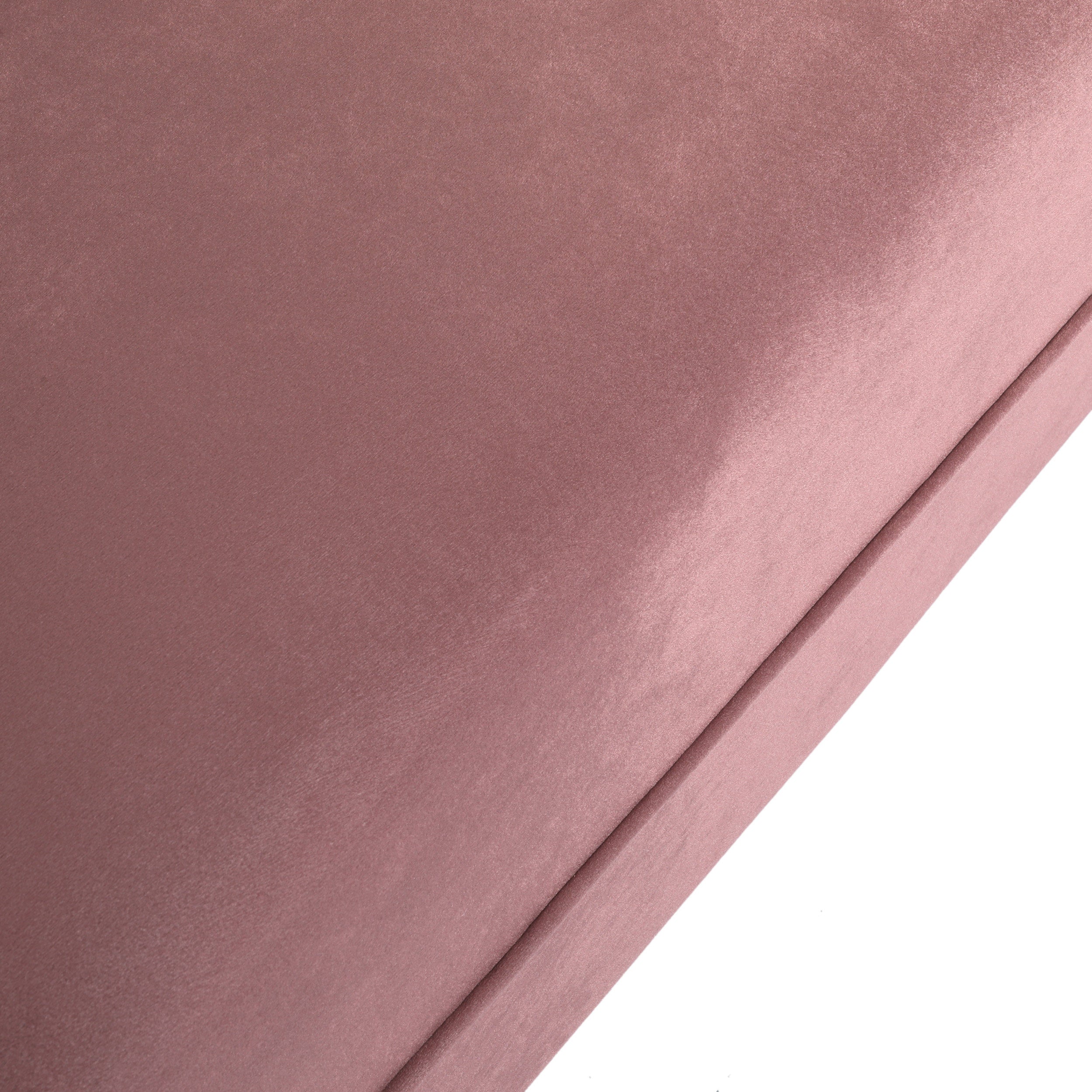 Miranda Velvet 3-Seater Sofa with Modern Glam Style and Blush Color
