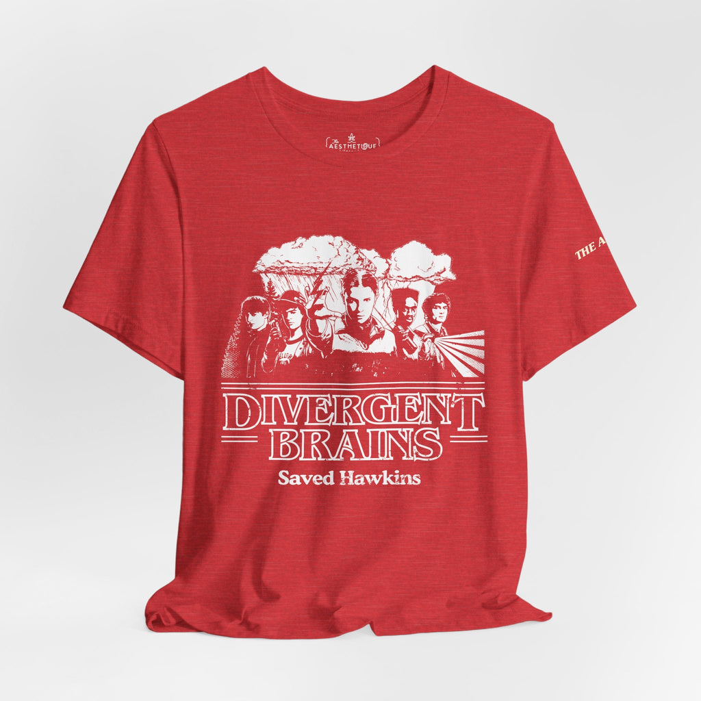 Divergent Brains Saved Hawkins - Adult Unisex Jersey Tee