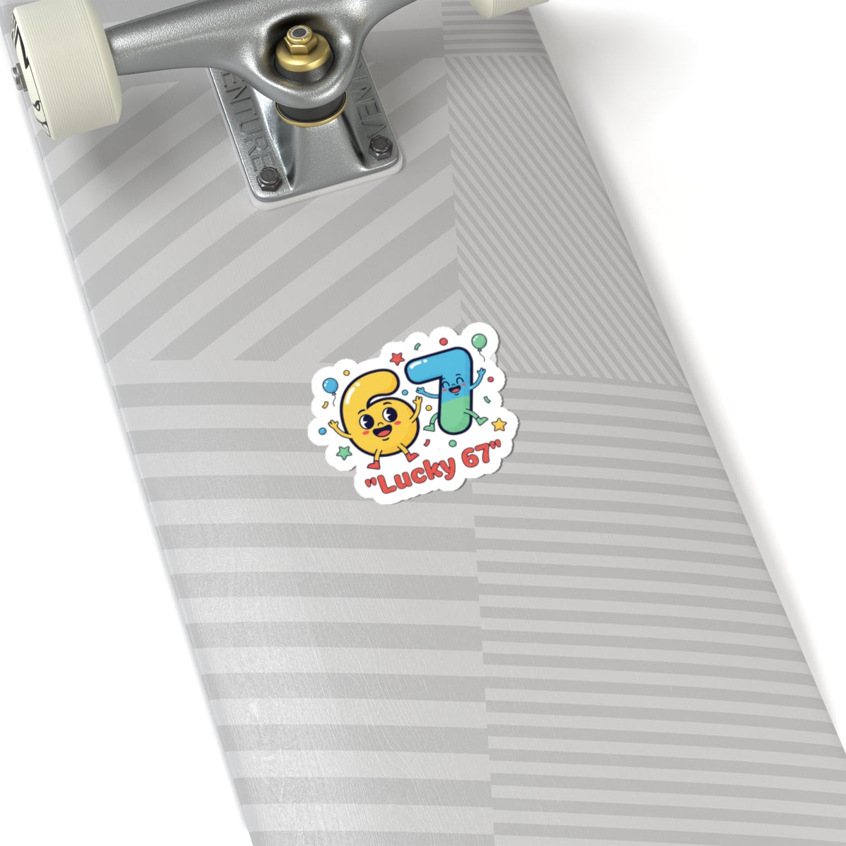 Lucky 67 Sticker | absurdist humor, random number meme