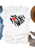 Zebra Heart with kiss 1735