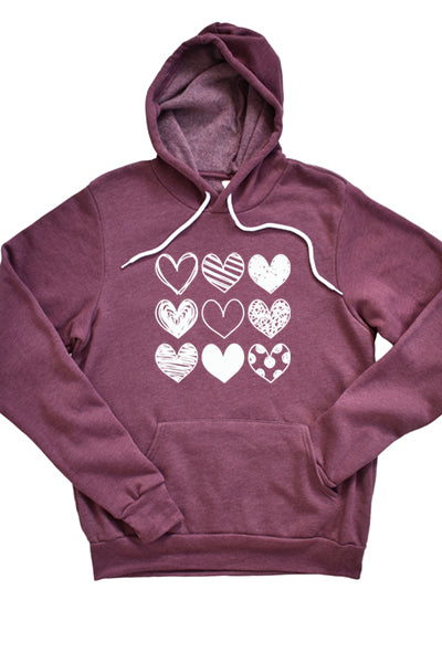 Nine Hearts 1738_hoodie