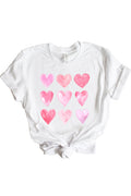 Watercolor Hearts Tee 1756