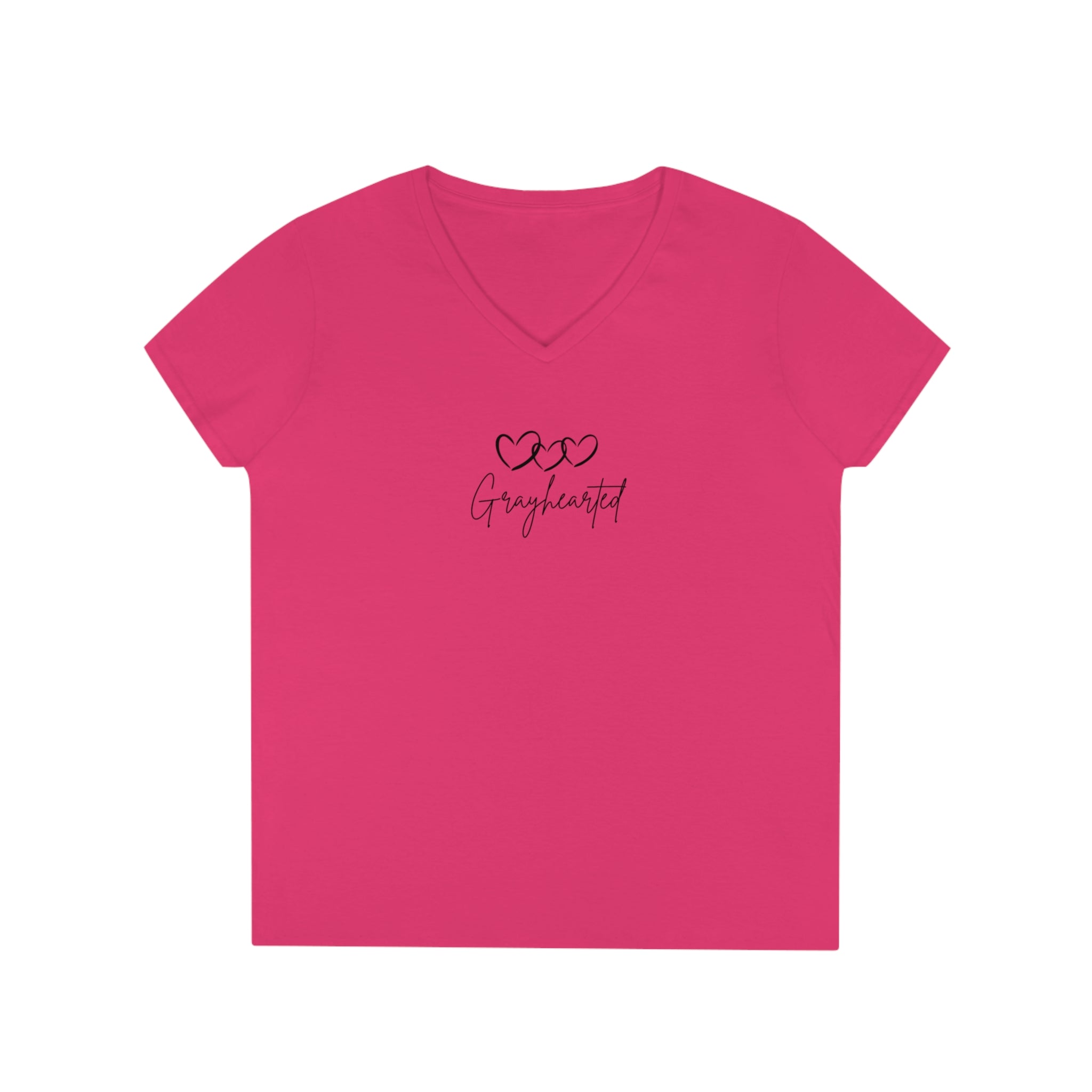 Grayceful 3 hearts Ladies' V-Neck T-Shirt