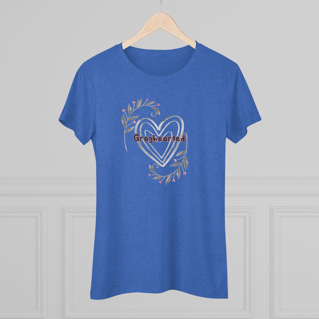 Grayhearted Women's Triblend Tee - Floral Heart Design