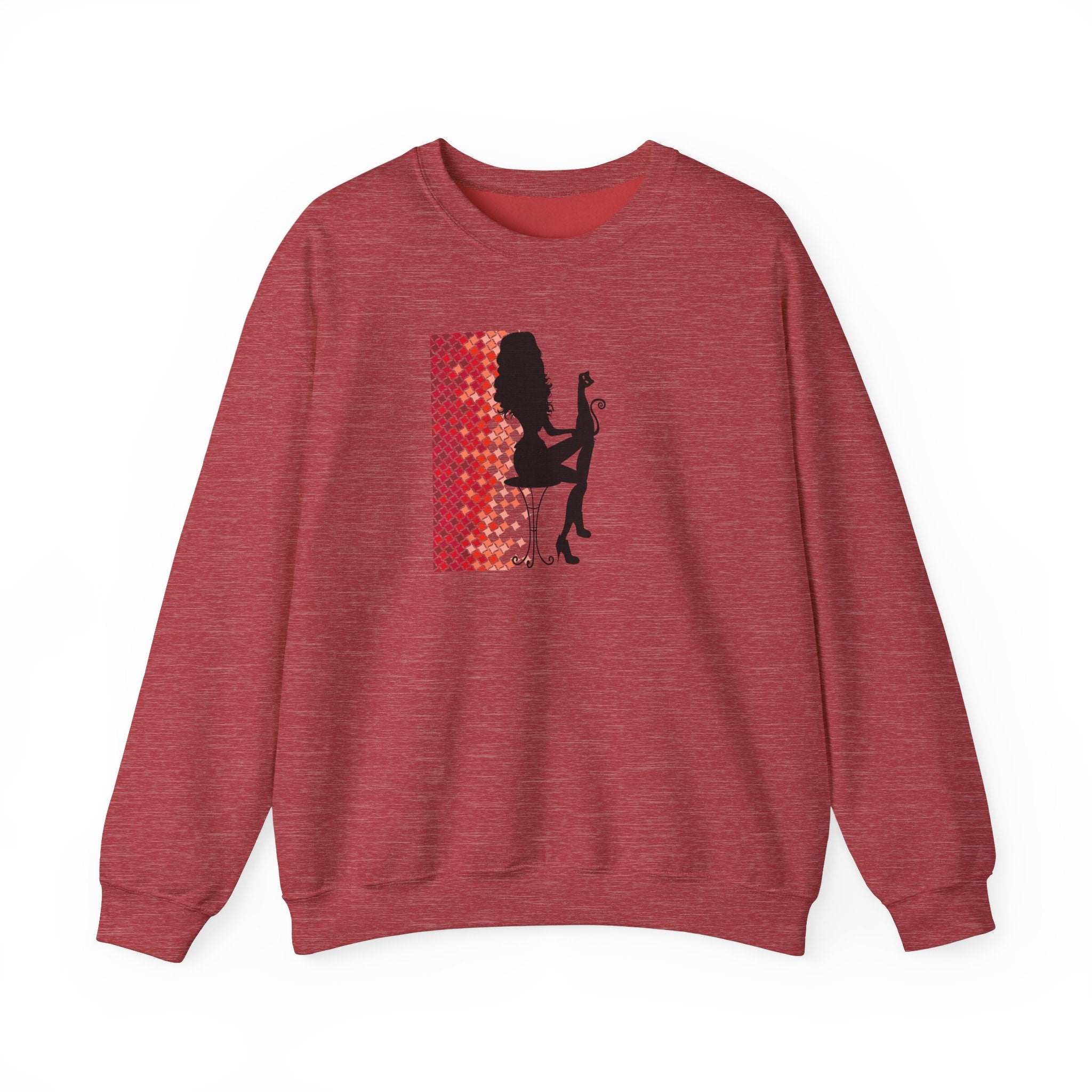 Poised Cat Lady Heavy Blend™ Crewneck Sweatshirt