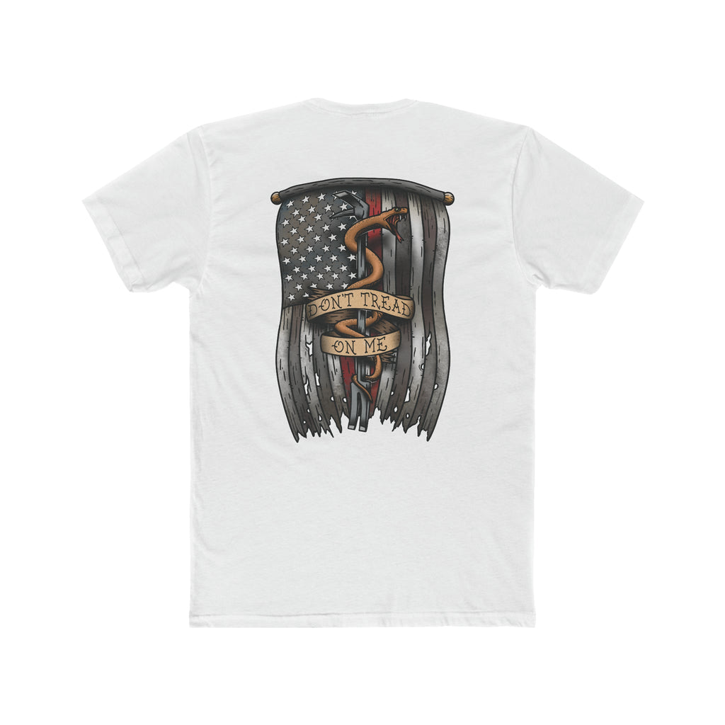 Dont Tread on Me Red Line Flag - Crew Tee