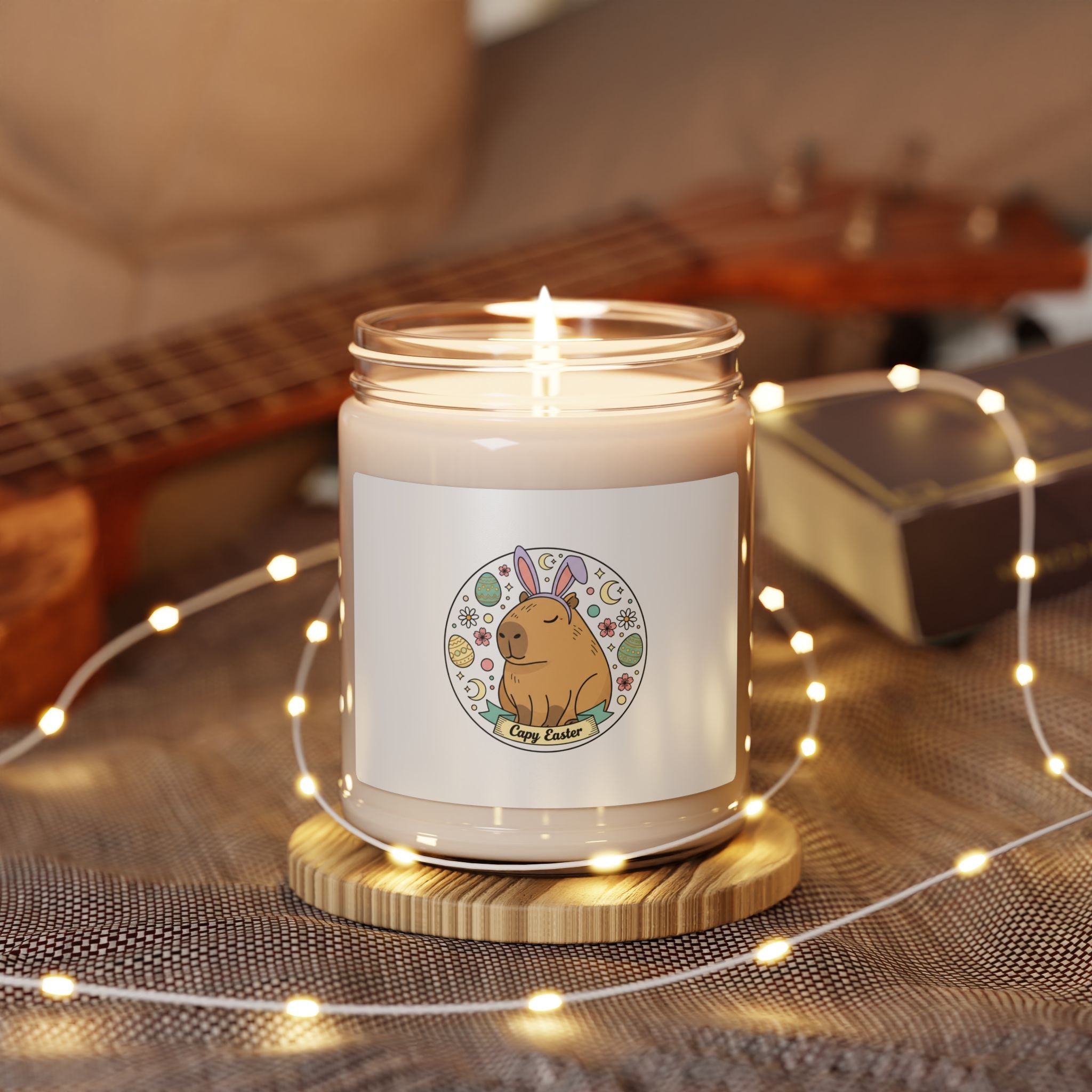Easter Bunny Aesthetic Soy Candle, Pastel Spring Cottagecore Vibes