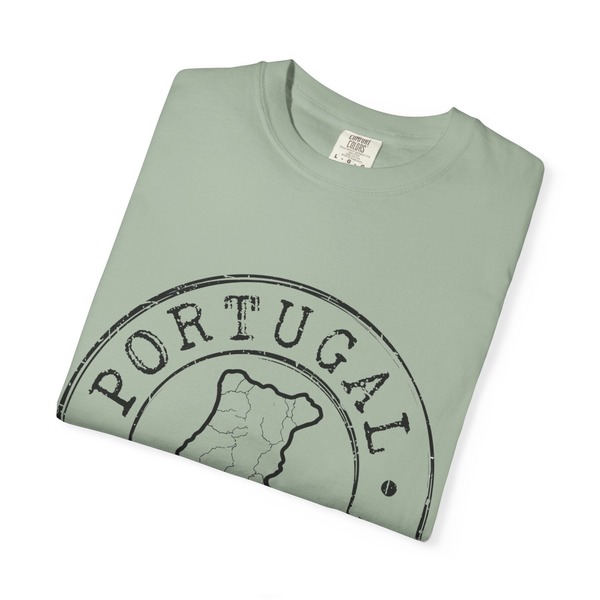 Portugal Map Stamp T-Shirt | Vintage Circular Badge