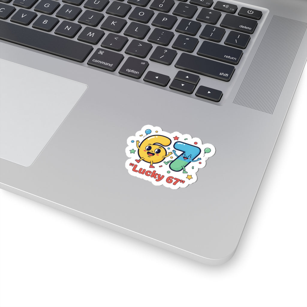 Lucky 67 Sticker | absurdist humor, random number meme