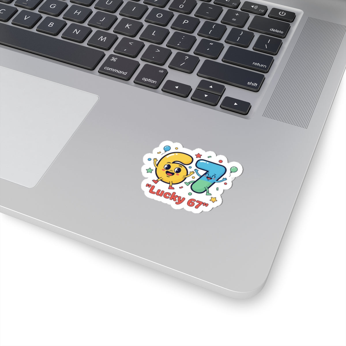 Lucky 67 Sticker | absurdist humor, random number meme