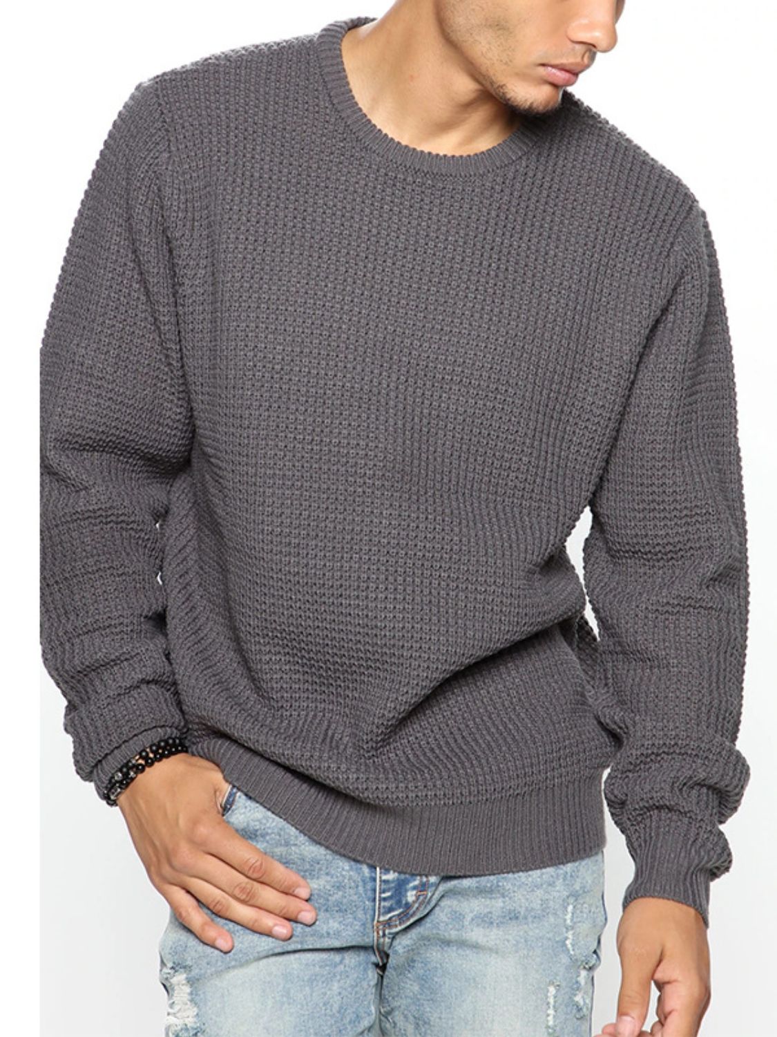 Round Neck Long Sleeve Sweater
