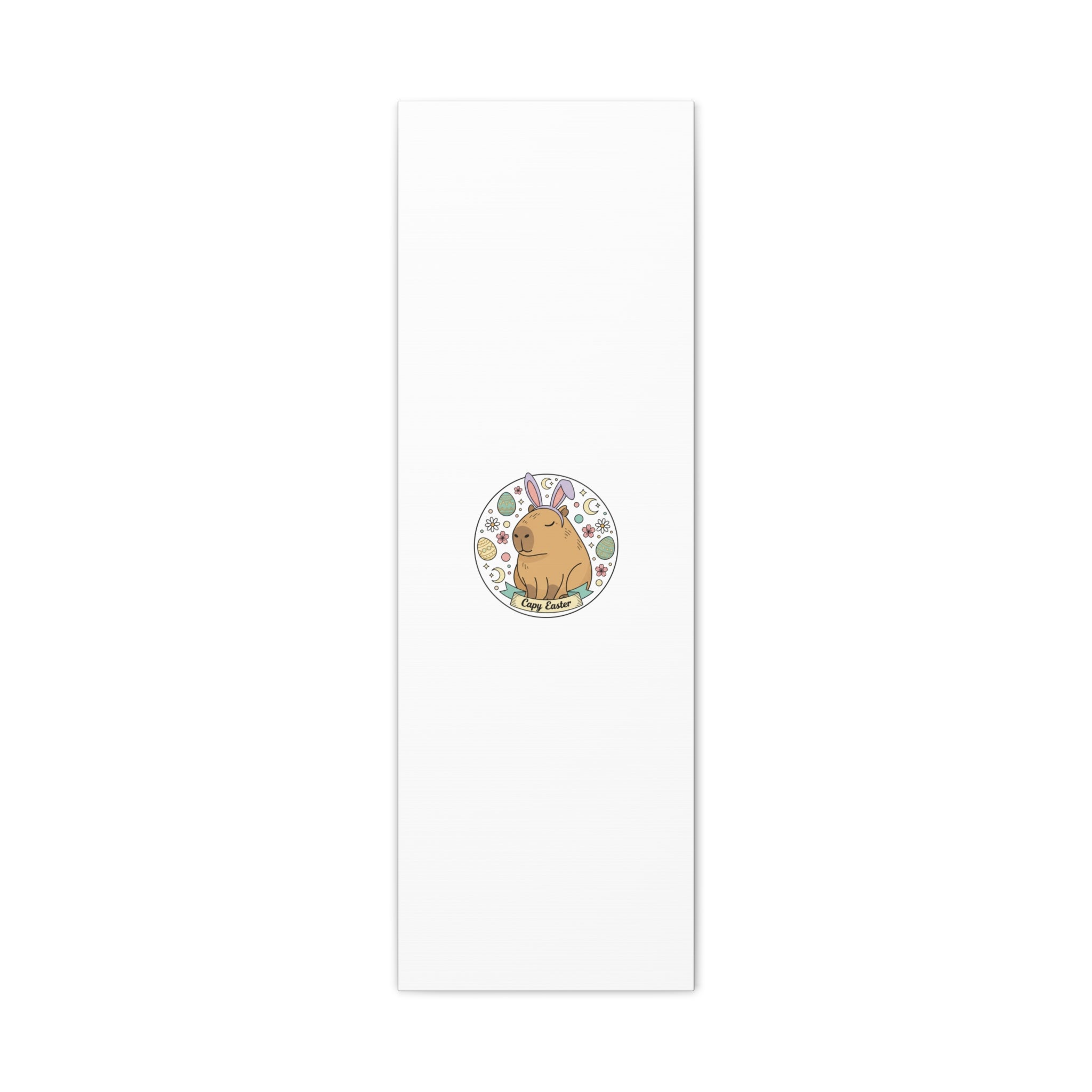 Capy Easter Canvas, pastel bunny aesthetic | cottagecore spring wall art