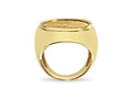 Fancy Solid White/Yellow/Rose Gold Handmade Coin Ring , 1/4oz Coin ,