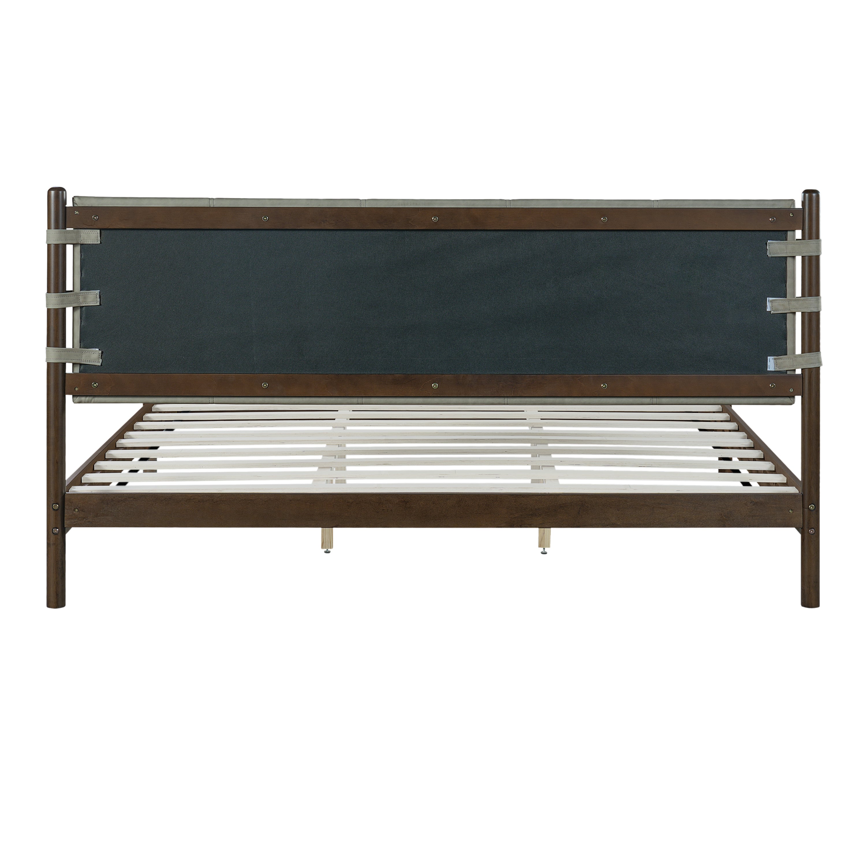 Modern King Bed Frame Set with 2 Nightstands, Light Gray Wood Platform Bed with Headboard and Matching Bedside Tables for Bedroom
