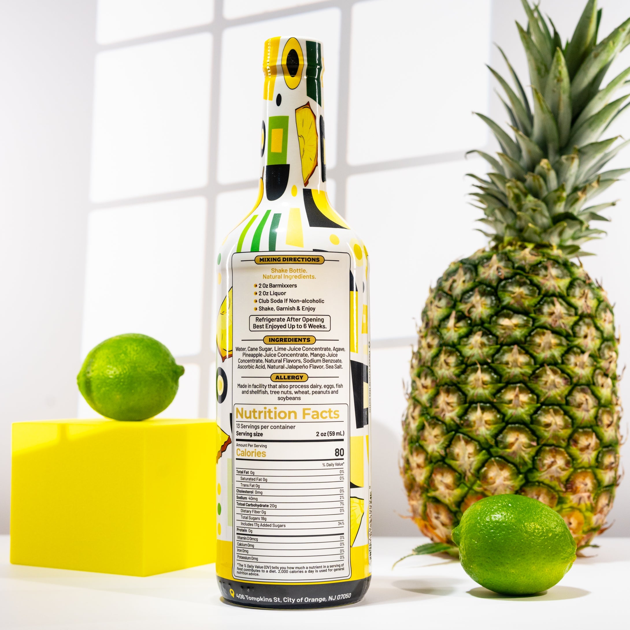 Cocktail Mixer Pineapple Mango Spicy Jalapeño Margarita Mix - 750ml