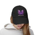 Epilepsy Awareness Butterfly Distressed Hat – Purple Ribbon Awareness Cap