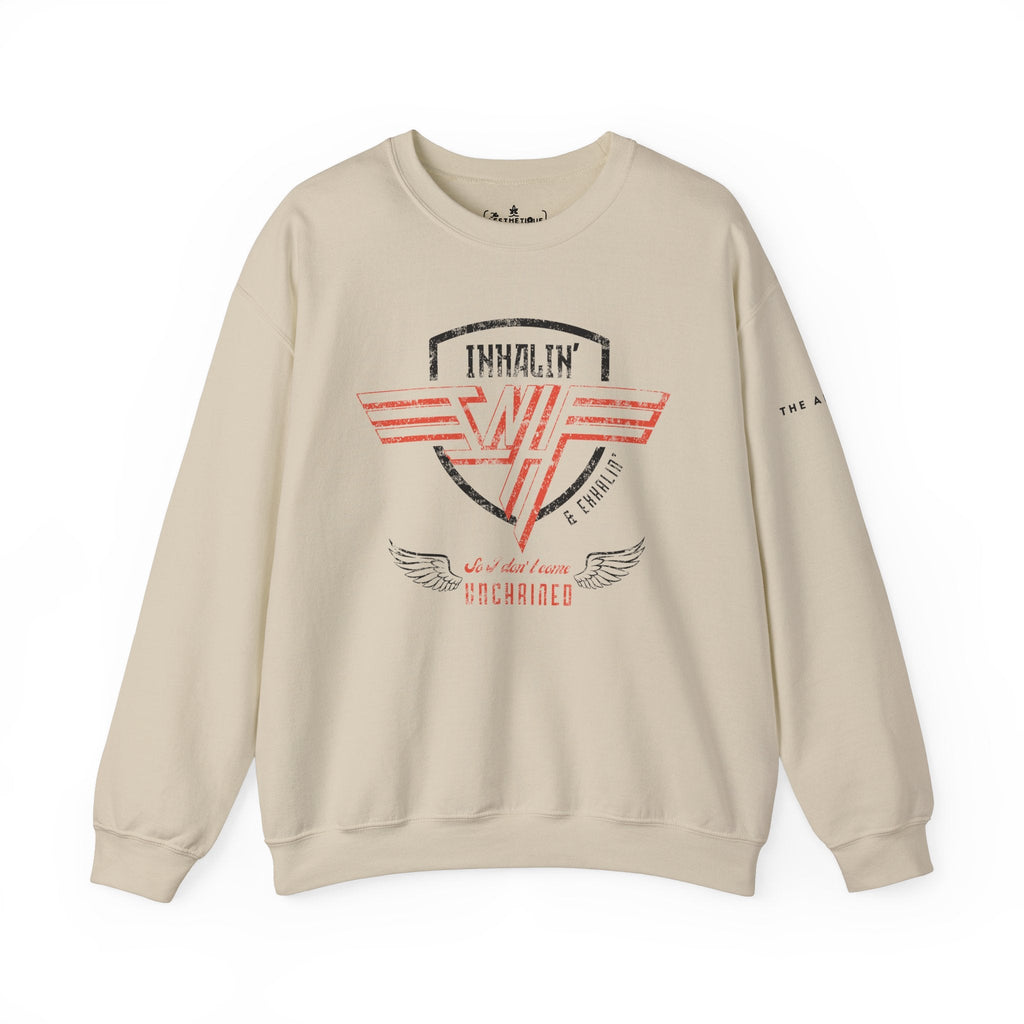 Inhalin' & Exhalin' So I Don't Come Unchained Regulation Adult Unisex Crewneck Sweatshirt