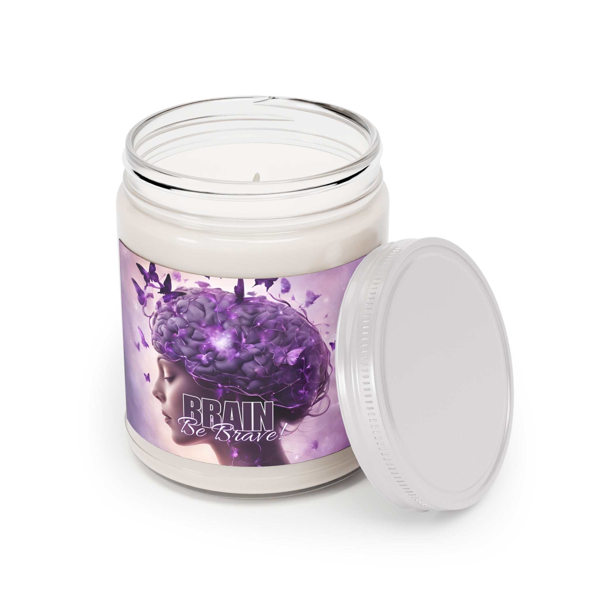 Purple Brain Be Brave Scented Candles, 9oz