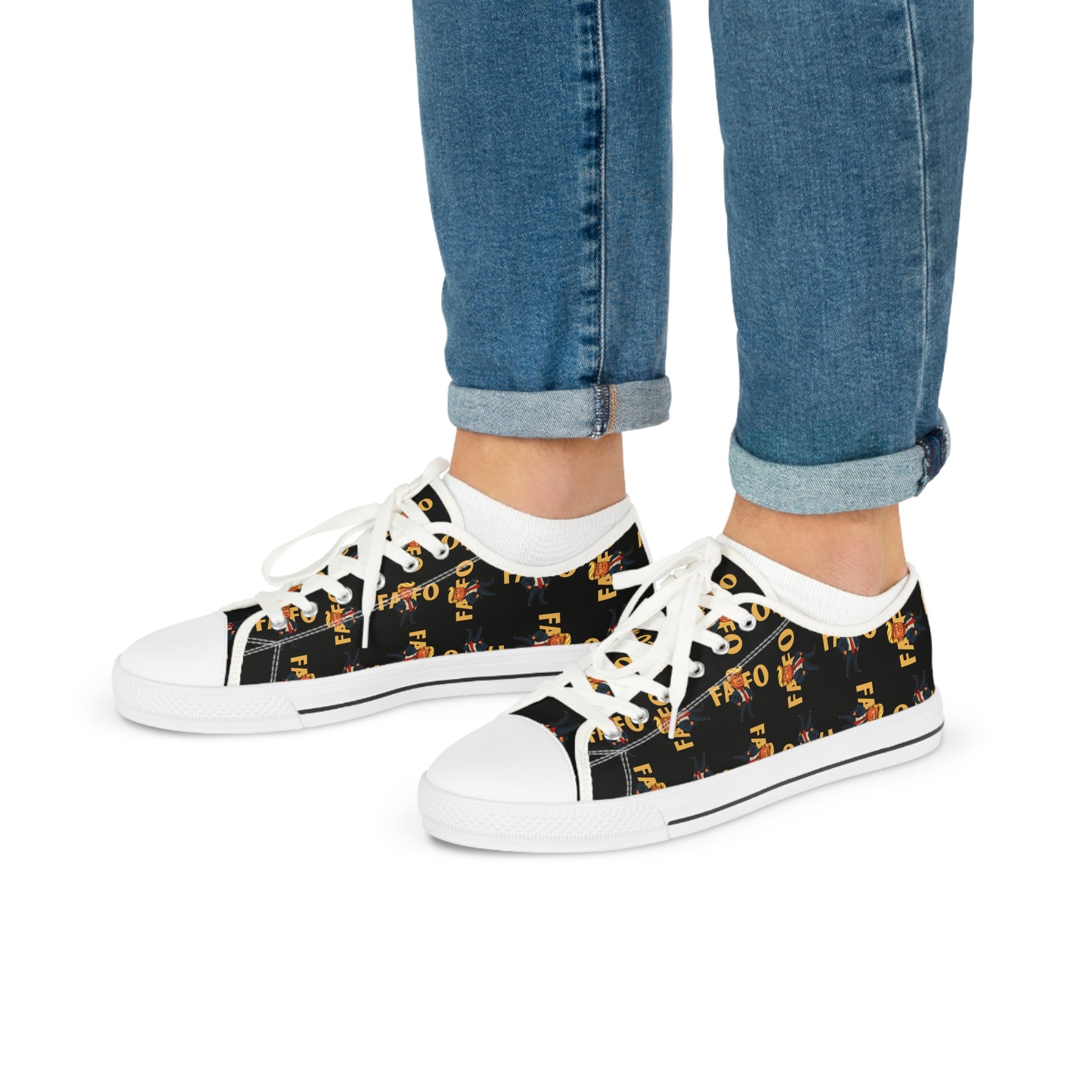 Brazen Political Parody Men's Low Top Sneakers