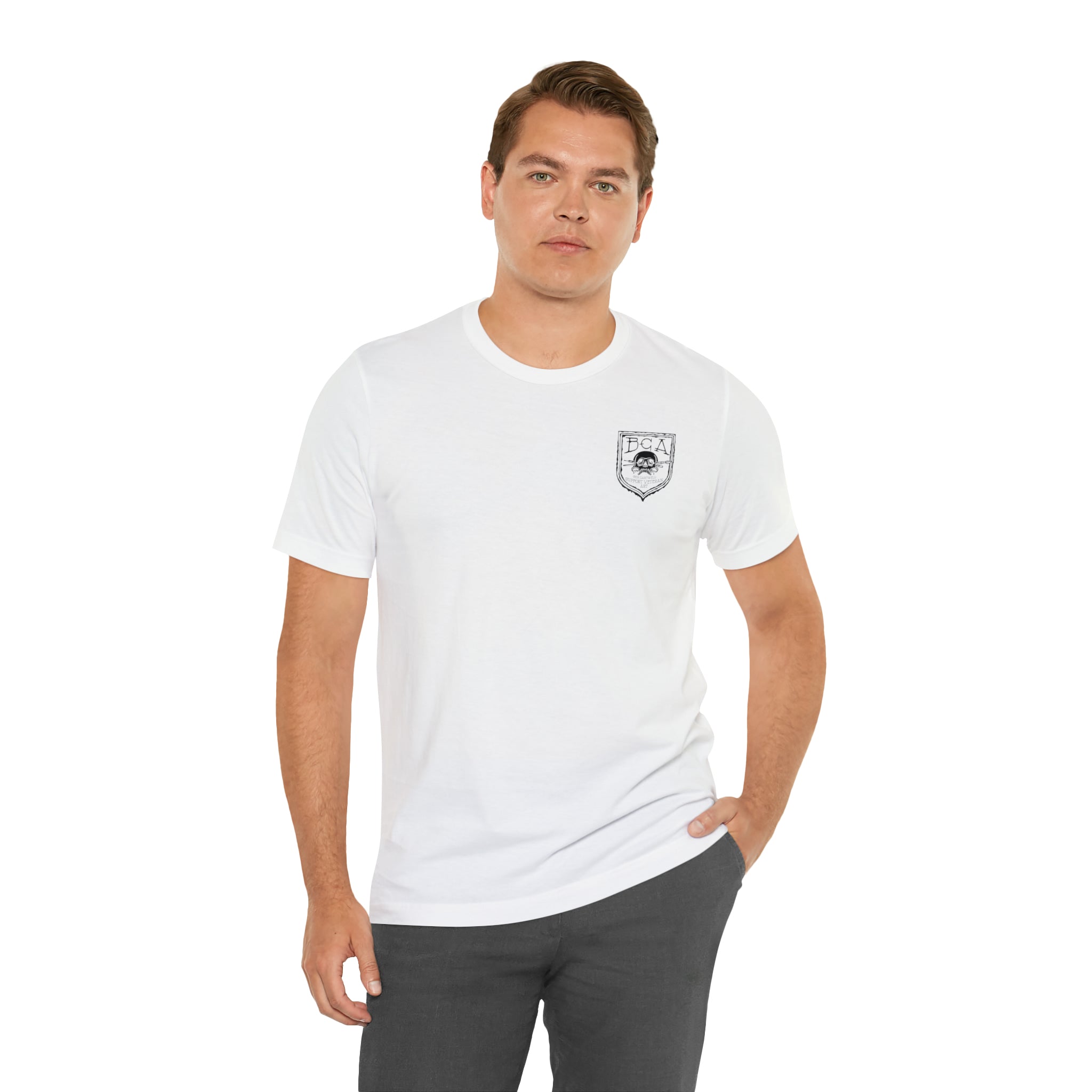 Be the Pond Frog with MK32 Grenade - Back Print - Short Sleeve Tee