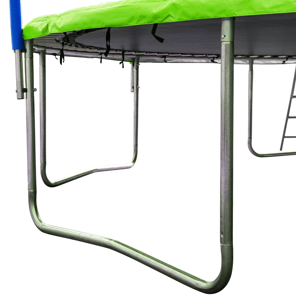 16FT Trampoline for Adults & Kids with Basketball Hoop, Outdoor Trampolines w/Ladder and Safety Enclosure Net for Kids and Adults