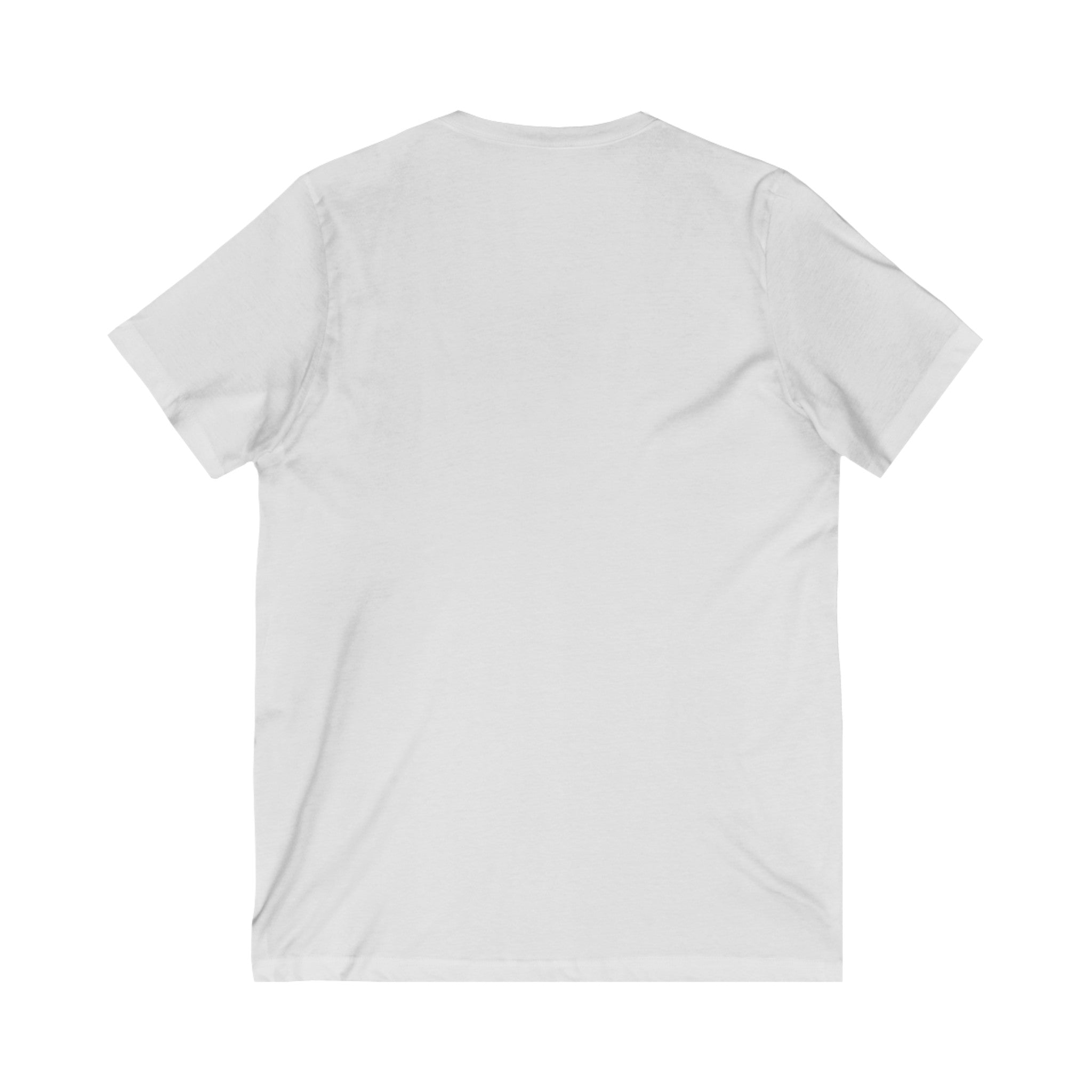 Unisex Jersey Short Sleeve V-Neck Tee Gray word puns