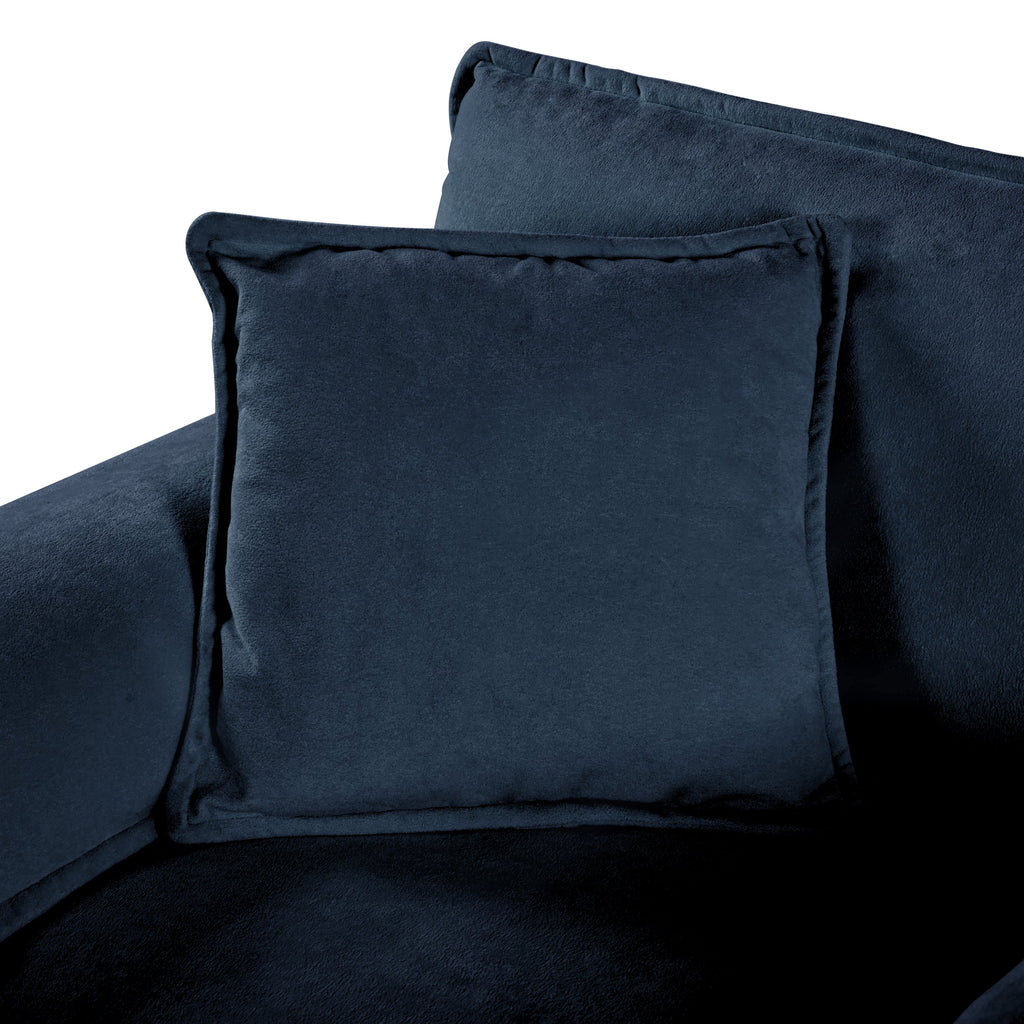 Modular Sectional Sofa, Oversized Deep Seat U Shaped Couch Set for Living Room, 3-Seater Comfy Cloud Couches with 2 Movable Ottomans, DIY Combination, Chenille,Blue