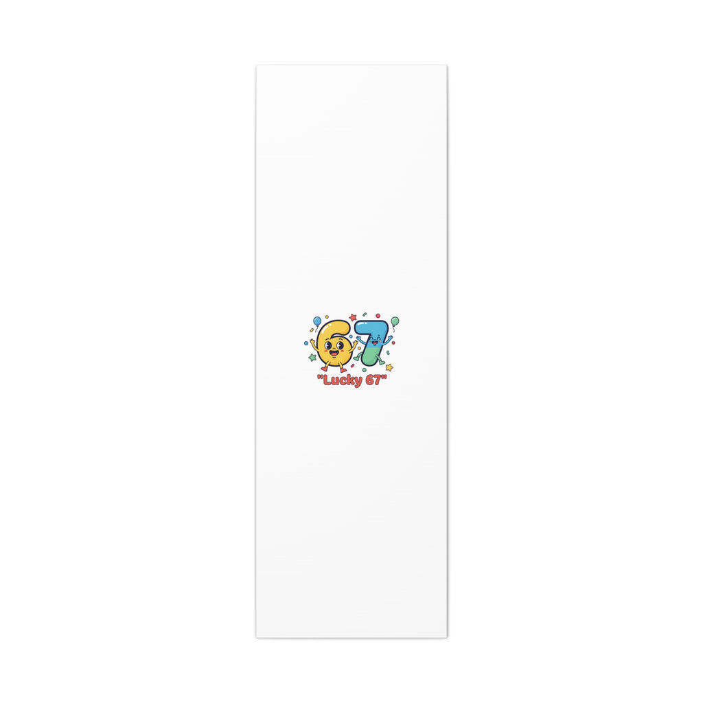 Lucky 67 Canvas, Stretched Matte | 67 meme, absurdist humor