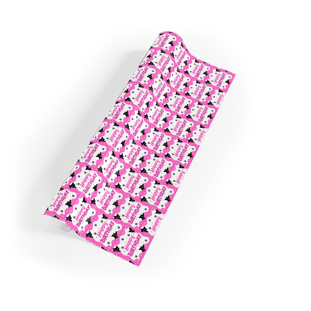 Pink Kitty Birthday Wrapping Paper Roll – Perfect for Gifts and Parties