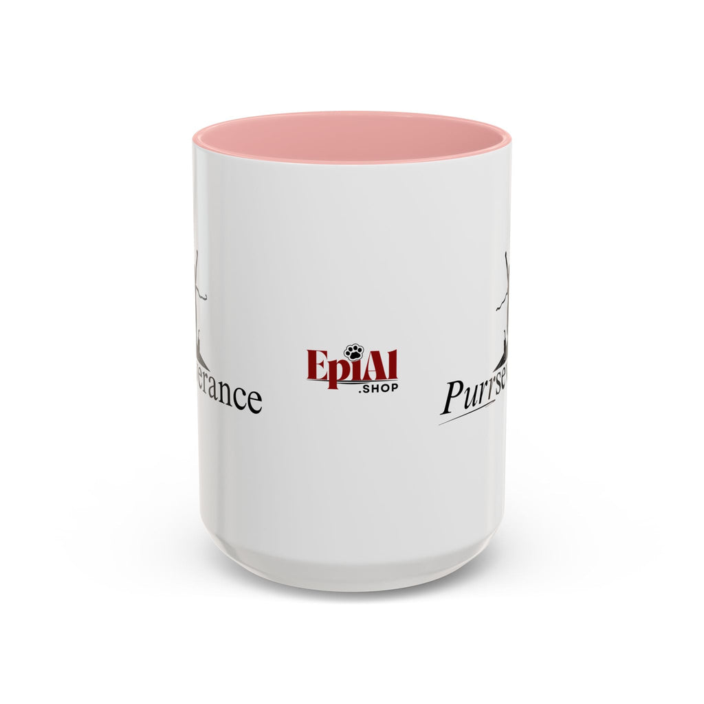 Purrseverance Accent Coffee Mug (11, 15oz)