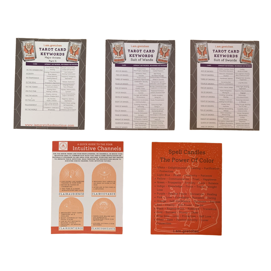 Manifestation Reference Cards