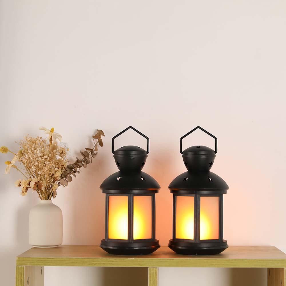 8''High Vintage Style Decorative Lantern (Set of 2)